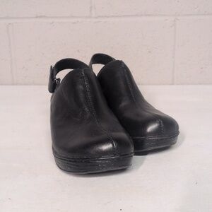 B.O.C Women's Black Leather Slingback Clog Size 9